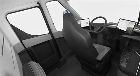 3D Electric Semi Truck Tesla Simple Interior | 3D Molier International