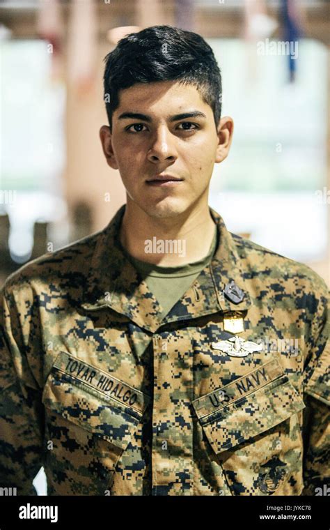 U.S. Navy Corpsman Petty Officer 3rd Class Daniel Tovar with 2nd Stock ...