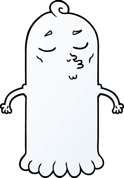 cartoon ghost character 12416243 Vector Art at Vecteezy