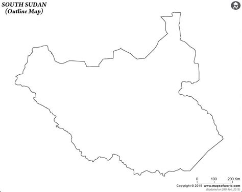 Blank Map of South Sudan | South Sudan Outline Map