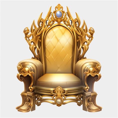 Golden throne on transparent background | Premium AI-generated image