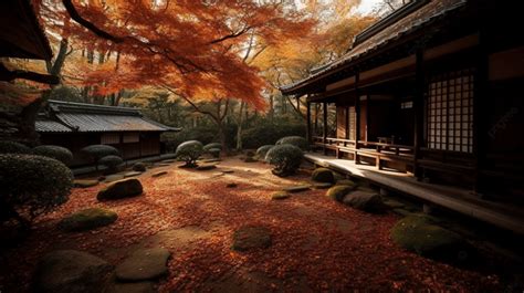 Kyoto Garden In Autumn Background, Autumn In Kyoto Ryoanji Autumn ...