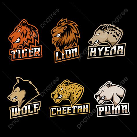 Predator Set Logo Vector Illustration, Animal, Badge, Beast PNG and ...