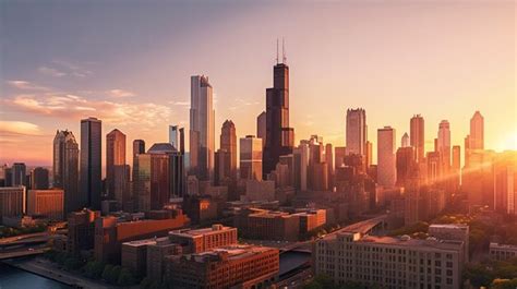 Premium AI Image | Spectacular chicago cityscape