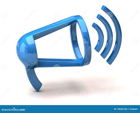 Blue speaker icon stock illustration. Illustration of icon - 19685198