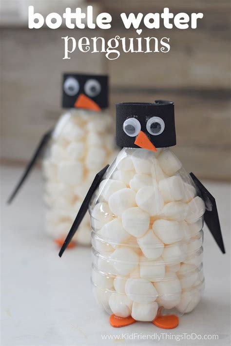 How to make an adorable water bottle penguin craft for kids kid ...