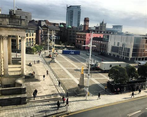 Millennium Square #Leeds prepares for the construction of the annual German #Christmas Market ...