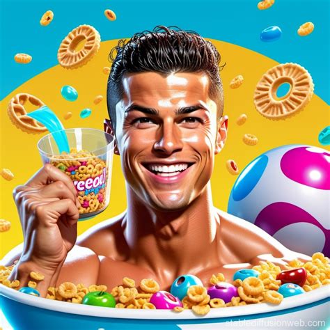 Cristiano Ronaldo's Cereal Cover | Stable Diffusion Online