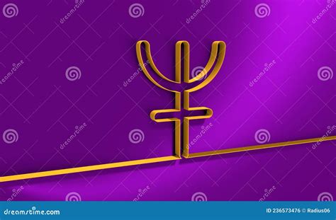 Zodiac and Astrology Symbol of the Neptune Planet Stock Illustration ...