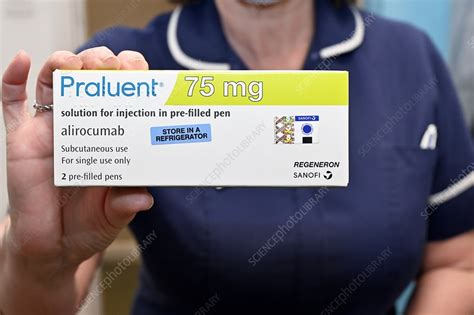 Alirocumab injection for elevated cholesterol - Stock Image - C053/2321 ...