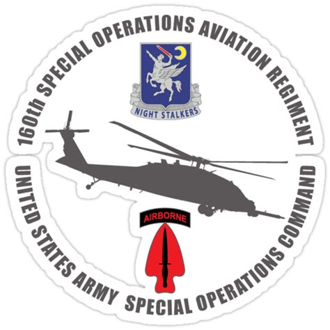 "160th SOAR Black Hawk" Stickers by 5thcolumn | Redbubble