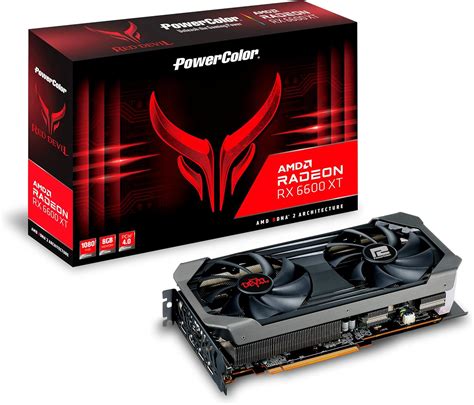 Amazon.com: PowerColor Red Devil AMD Radeon RX 6600 XT Gaming Graphics Card with 8GB GDDR6 ...