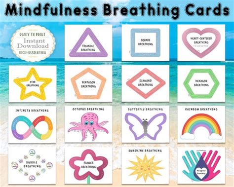 Mindfulness Breathing Exercises Activities Cards for Kids - Etsy UK