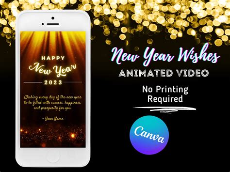 Animated New Year Digital Card Template Graphic by yoursocialbae ...