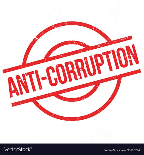 Anti-corruption rubber stamp Royalty Free Vector Image