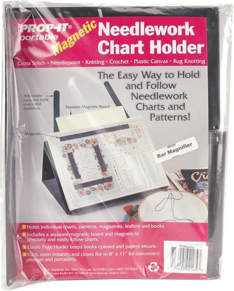 Magnetic Needlework Chart Holder W/Magnifier