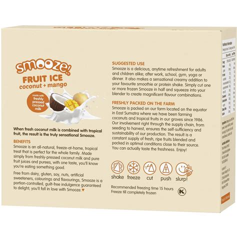 Smooze Mango & Coconut 8x65ml | Woolworths