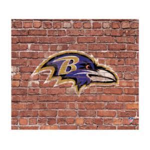 Baltimore Ravens Brick Wall 22 inch by 28 inch Canvas Art | Nfl ...