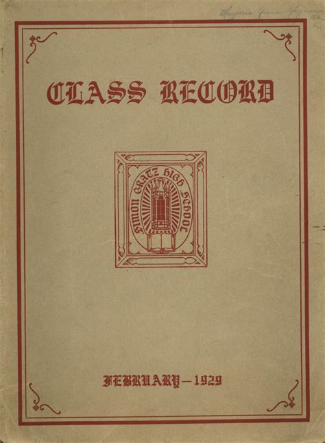 1929 yearbook from Gratz High School from Philadelphia, Pennsylvania for sale