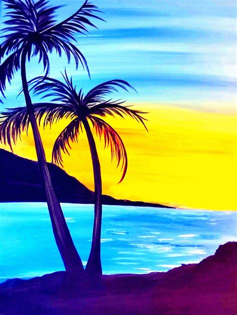 BEACH UMBRELLA ILLUMINATION by Mikaela McLeish #PaintsUncorked #PaintNite # ...