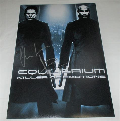 CHRISTIAN BALE SIGNED EQUILIBRIUM 12X18 MOVIE POSTER Collectible Memorabilia