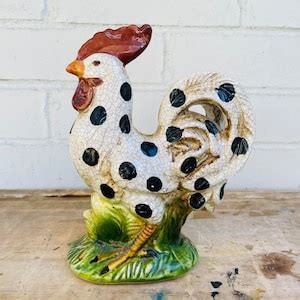 Vintage Rooster Statue Figurine Chicken Animal Home Accessory - Etsy