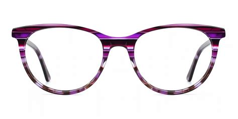 Linda Purple Round Modish Acetate Eyeglasses | Muukal.com