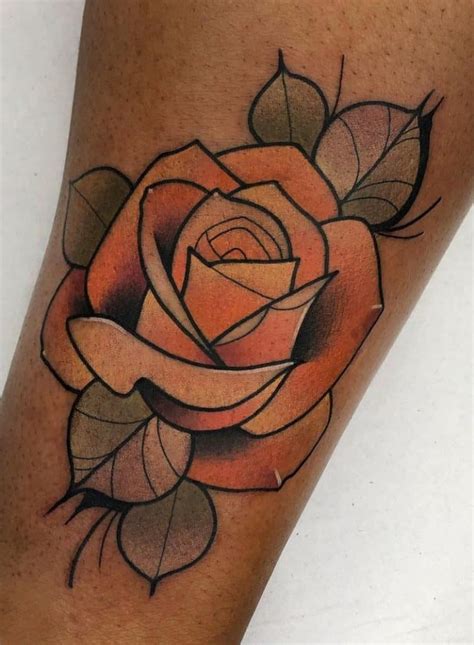 80+ Neo-traditional Rose Tattoo Ideas