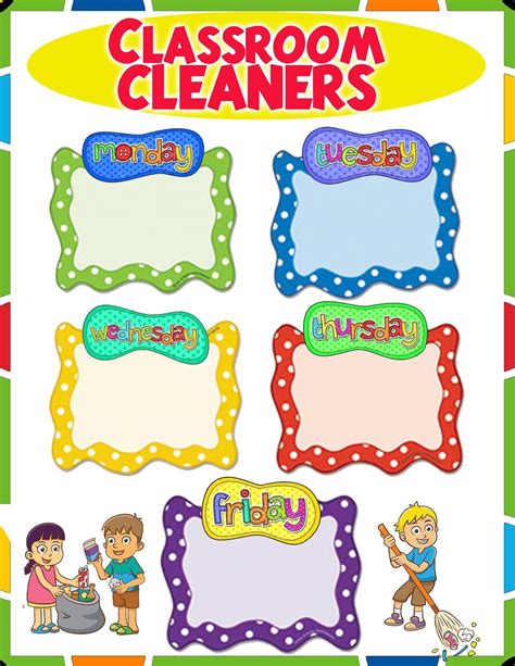 Classroom Cleaners Template (FREE Download) - DepedClick | Birthday calendar classroom, Clean ...