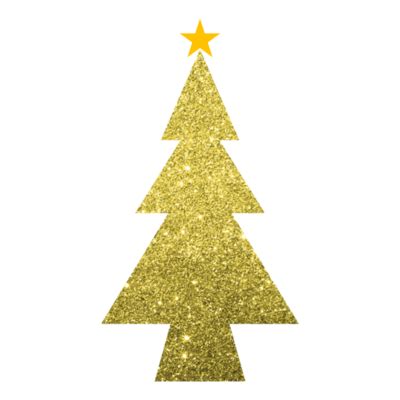 Gold Christmas Tree PNGs for Free Download