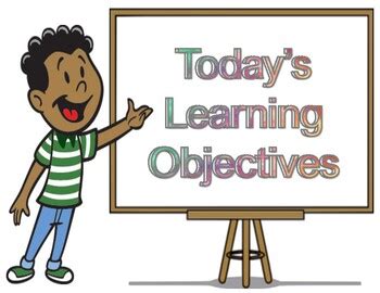 Watercolor Learning Objectives Sign by GA Peachin and Teachin | TPT