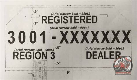 Temporary Plate Number for Motorcycle