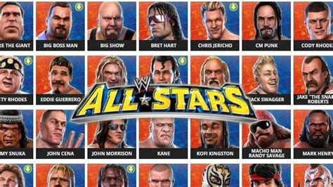 WWE All Stars Roster (Legends, Superstars, DLC)