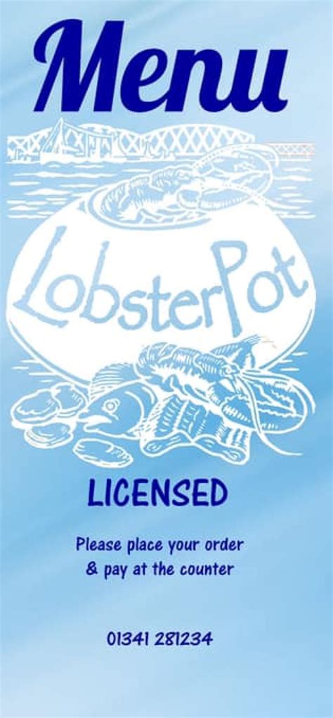 The Lobster Pot Barmouth's full menu online