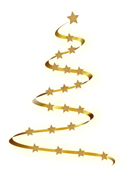 Gold Christmas Tree Clip Art at Clker.com - vector clip art online ...