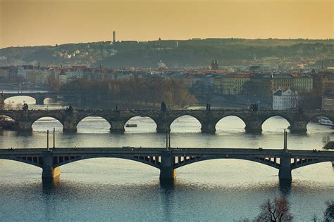 Bridges Over Vltava River, Prague Photograph by Halbergman - Fine Art America