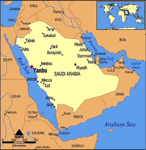 Saudi Arabia Map With Cities