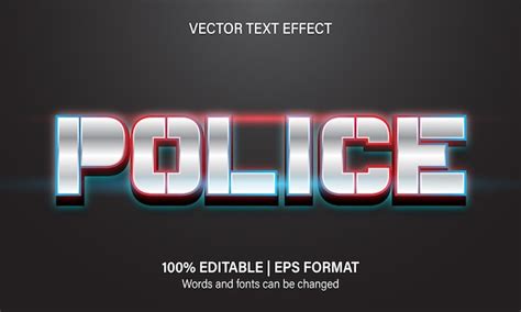 Premium Vector | Police text effect