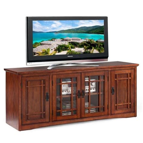 Shop Mission Oak Hardwood 60-inch TV Stand - Free Shipping Today ...