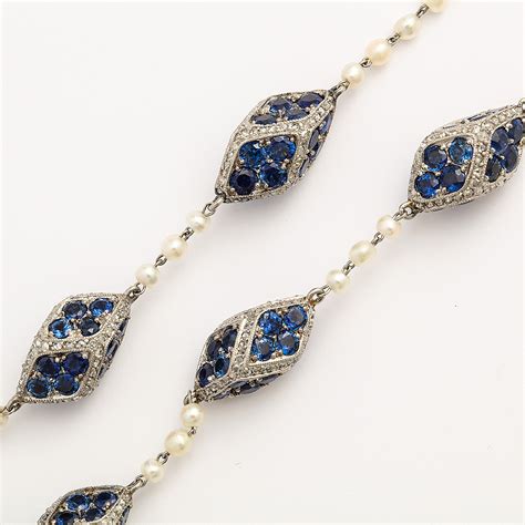 A La Vieille Russie| Antique Natural Pearl, Diamond, and Sapphire ...