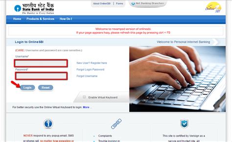 State Bank of India Online Banking Login - CC Bank