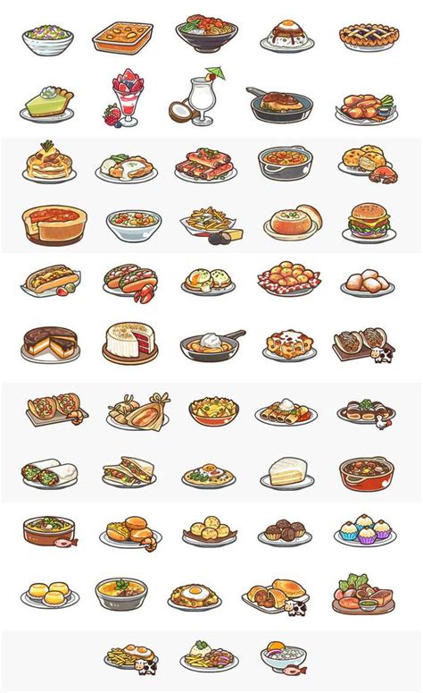 Summer and American Dishes by OracleSaturn | Pixel art food, Food artwork, Cute food drawings