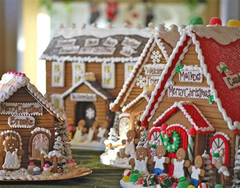 It takes a village! Personalized Gingerbread Houses from The Solvang Bakery. #gingerbr ...