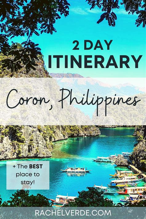 Itinerary - Coron, Palawan, Philippines | Philippines travel, Asia travel, Travel inspiration ...