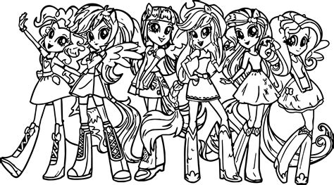 My Little Pony Girls Coloring Page | My little pony coloring, People ...