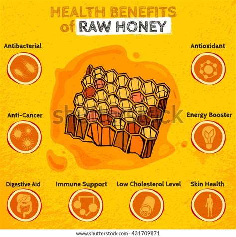 Health Benefits Honey Nutritional Medicinal Value Stock Vector (Royalty Free) 431709871 ...