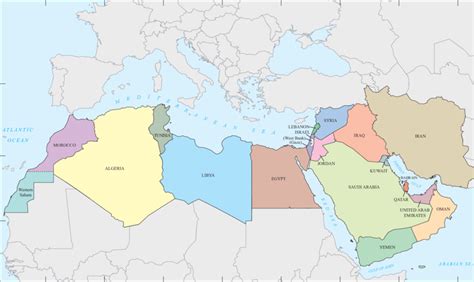 Map Of Northern Africa And Middle East - Get Latest Map Update