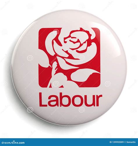 Labour Party Great Britain Campaign Button Editorial Stock Image - Illustration of glossy, shiny ...