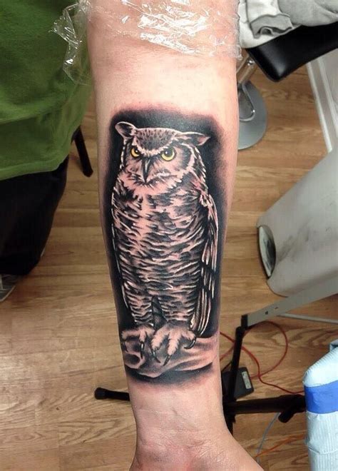 Great Horned Owl tattoo by John Oustampasidis. | Tattoos, Owl tattoo, Great horned owl