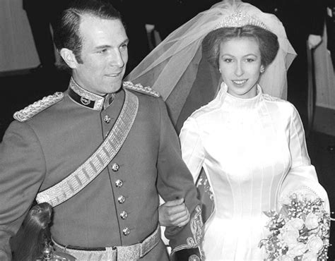 Princess Anne and Captain Mark Phillips leave Westminster Abbey after ...